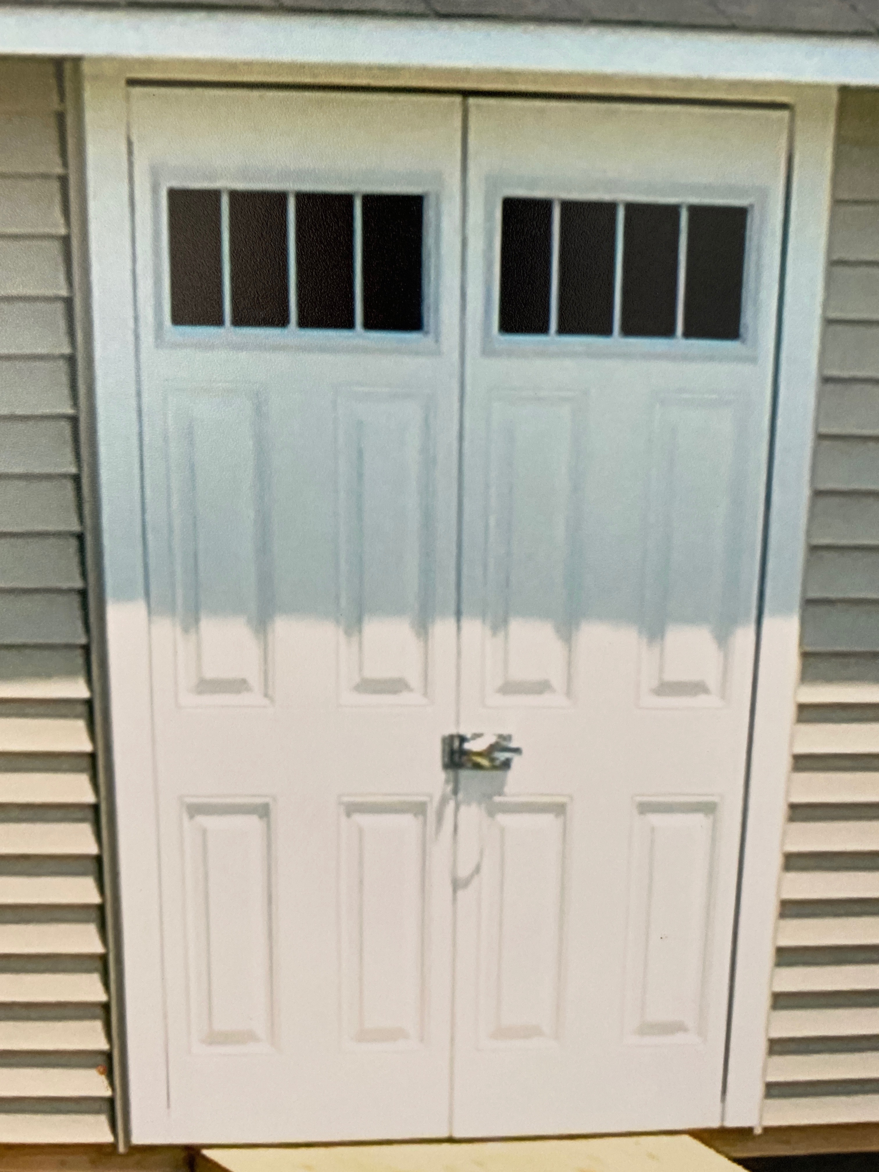 4 Pane Glass Double Door